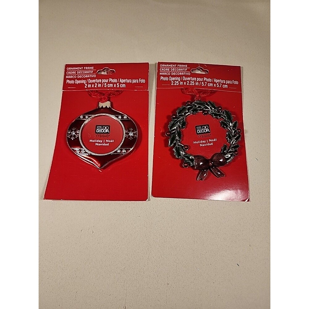 New 2 Studio Decor Holiday Ornament Frame 2x2in And 2.25x2.25in 072408ch